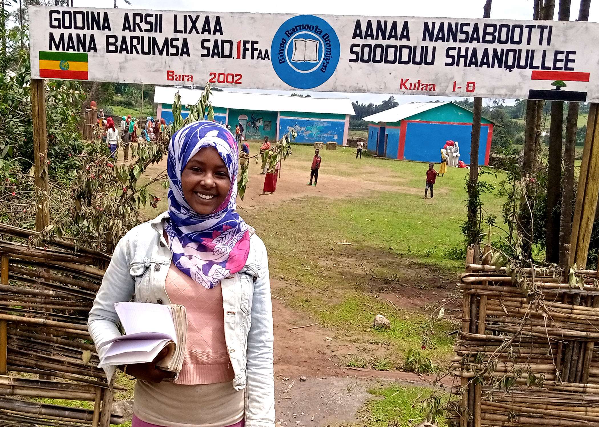 Robdu at her school, Harawa-kuni primary school