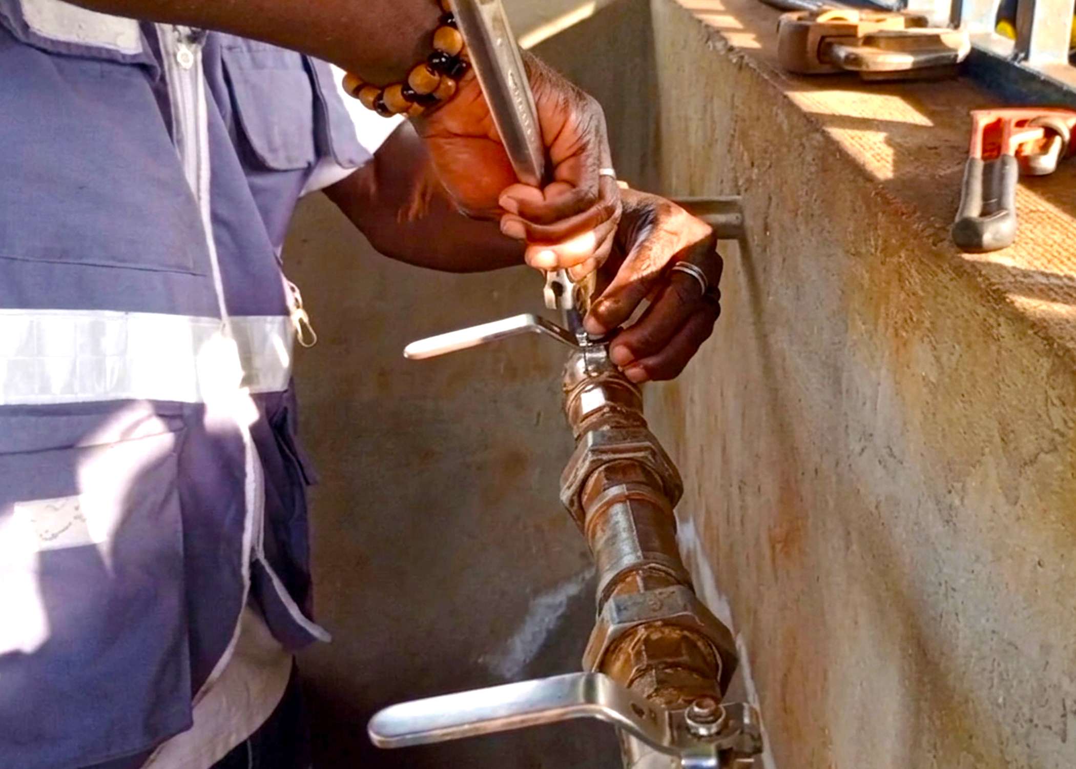 Water for Good pipe system is maintaining by one our maintenance team 02